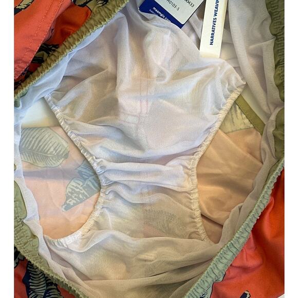 Maamgic Men's Swim Trunks Banana Leaves Size XL Tropical Quick Dry Mesh Lining - Picture 9 of 11